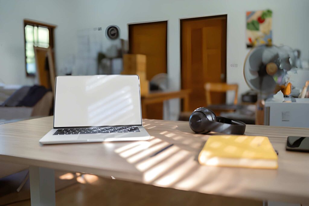 Un bureau de travail ugc sans montrer son visage